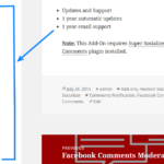 Facebook Moderation - Recent Facebook Comments Widget in Sidebar Front-End