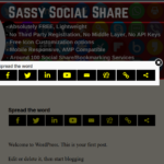 Sassy Social Share Pro - Share Icons in Layover Popup